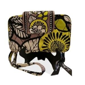 Vera Bradley Citron Wristlet ID Wallet Green White Black Retired Pattern